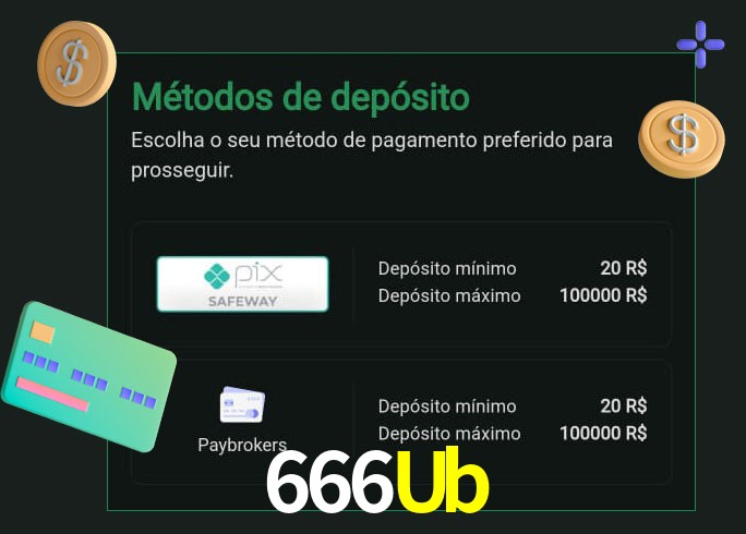 O cassino 666Ub oferece uma grande variedade de métodos de pagamento